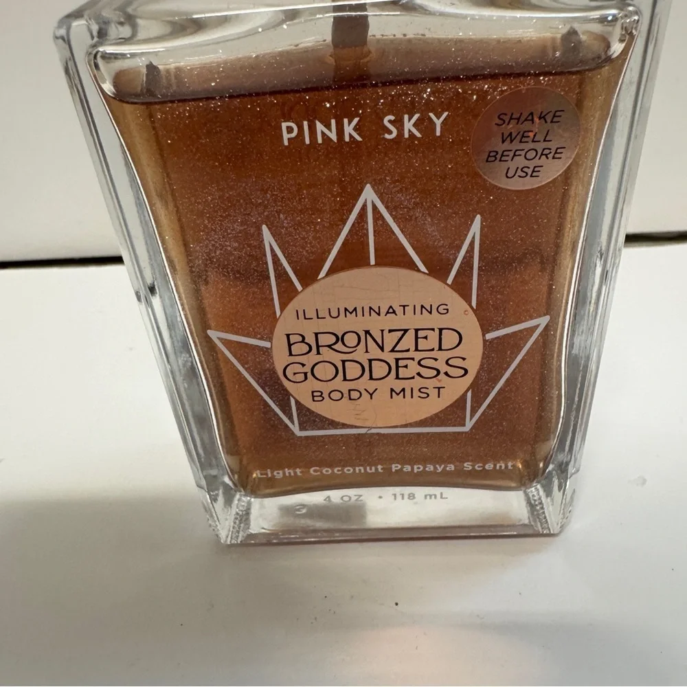 Pink Sky Illuminating Bronzed Goddes Body Mist Light Coconut Papaya 4 OZ